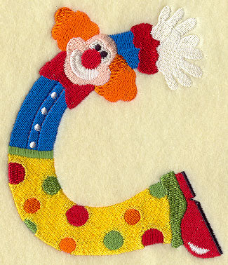 Clown Letter C - 5 inch
