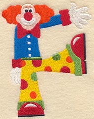 Clown Letter F - 5 inch