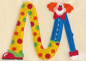 Clown Letter M - 5 inch