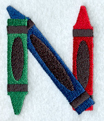 Crayon Letter N - 3 inch