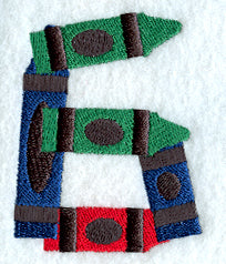 Crayon Number 6 - 3 inch