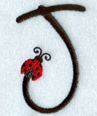 Ladybug Letter J - 3 inch