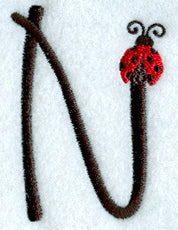 Ladybug Letter N - 3 inch