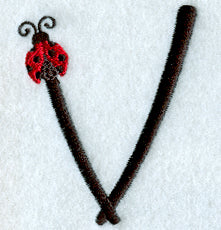 Ladybug Letter V - 3 inch