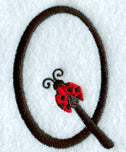 Ladybug Letter Q - 3 inch