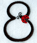 Ladybug Number 8 - 3 inch
