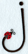 Ladybug Lower Case Letter j - 2 Inch