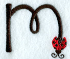 Ladybug Lower Case Letter m - 3 inch