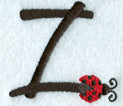Ladybug Lower Case Letter z - 3 inch