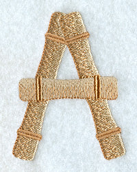 Bamboo Letter A - 3 inch