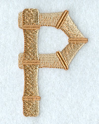 Bamboo Letter P - 3 inch