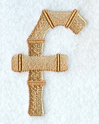 Bamboo Lower Case Letter f - 3 inch