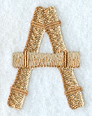 Bamboo Letter A - 3 inch