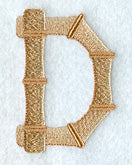 Bamboo Letter D - 3 inch