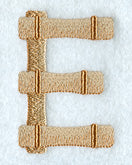 Bamboo Letter E - 3 inch