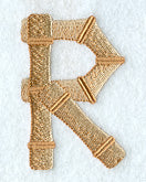 Bamboo Letter R - 3 inch