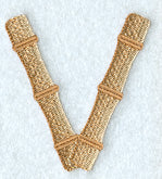 Bamboo Letter V - 3 inch