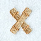 Bamboo Lower Case Letter x - 3 inch