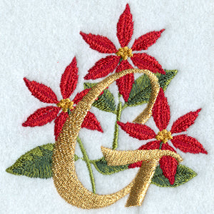 Poinsettia Letter G - 4 inch
