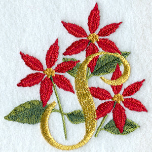 Poinsettia Letter S - 4 inch