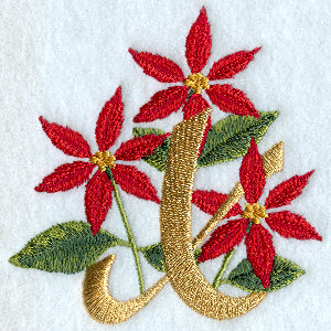 Poinsettia Letter X - 4 inch