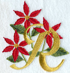 Poinsettia Letter R - 4 inch
