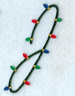 Christmas Lights Letter J - 3 inch
