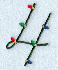 Christmas Lights Number 4 - 3 inch