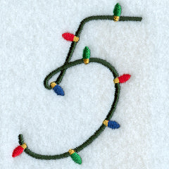 Christmas Lights Number 5 - 3 inch