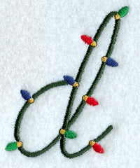 Christmas Lights Lower Case d - 3 inch