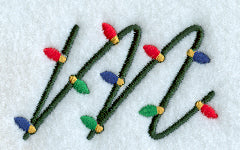 Christmas Lights Lower Case m - 3 inch