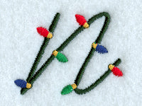 Christmas Lights Lower Case n - 3 inch