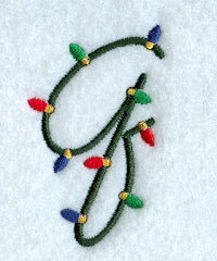 Christmas Lights Lower Case q - 3 inch