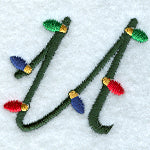 Christmas Lights Lower Case u - 3 inch