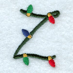 Christmas Lights Lower Case z - 3 inch