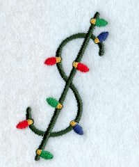 Christmas Lights Symbol $ - 3 inch