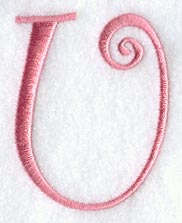 Curlz Capital Letter U - 3 inch