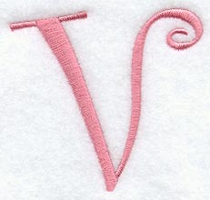 Curlz Capital Letter V - 3 inch