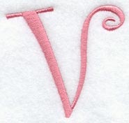 Curlz Capital Letter V - 3 inch