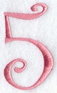 Curlz Number 5 - 3 inch