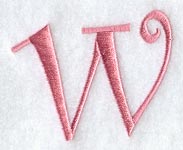 Curlz Lower Case w - 3 inch