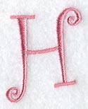 Curlz Capital Letter H - 3 inch