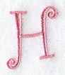 Curlz Capital Letter H - 3 inch