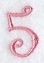 Curlz Number 5 - 3 inch