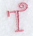 Curlz Capital Letter T - 3 inch