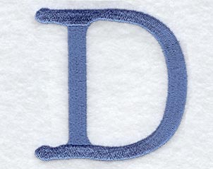 Courier Upper Case Letter D - 3 Inch