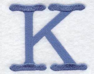 Courier Upper Case Letter K - 3 Inch