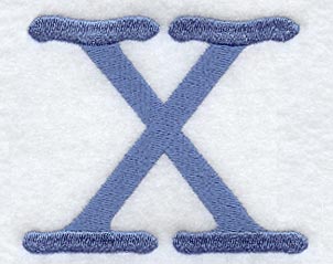 Courier Upper Case Letter X - 3 Inch