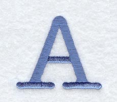 Courier Upper Case Letter A - 3 Inch