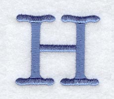 Courier Upper Case Letter H - 3 Inch